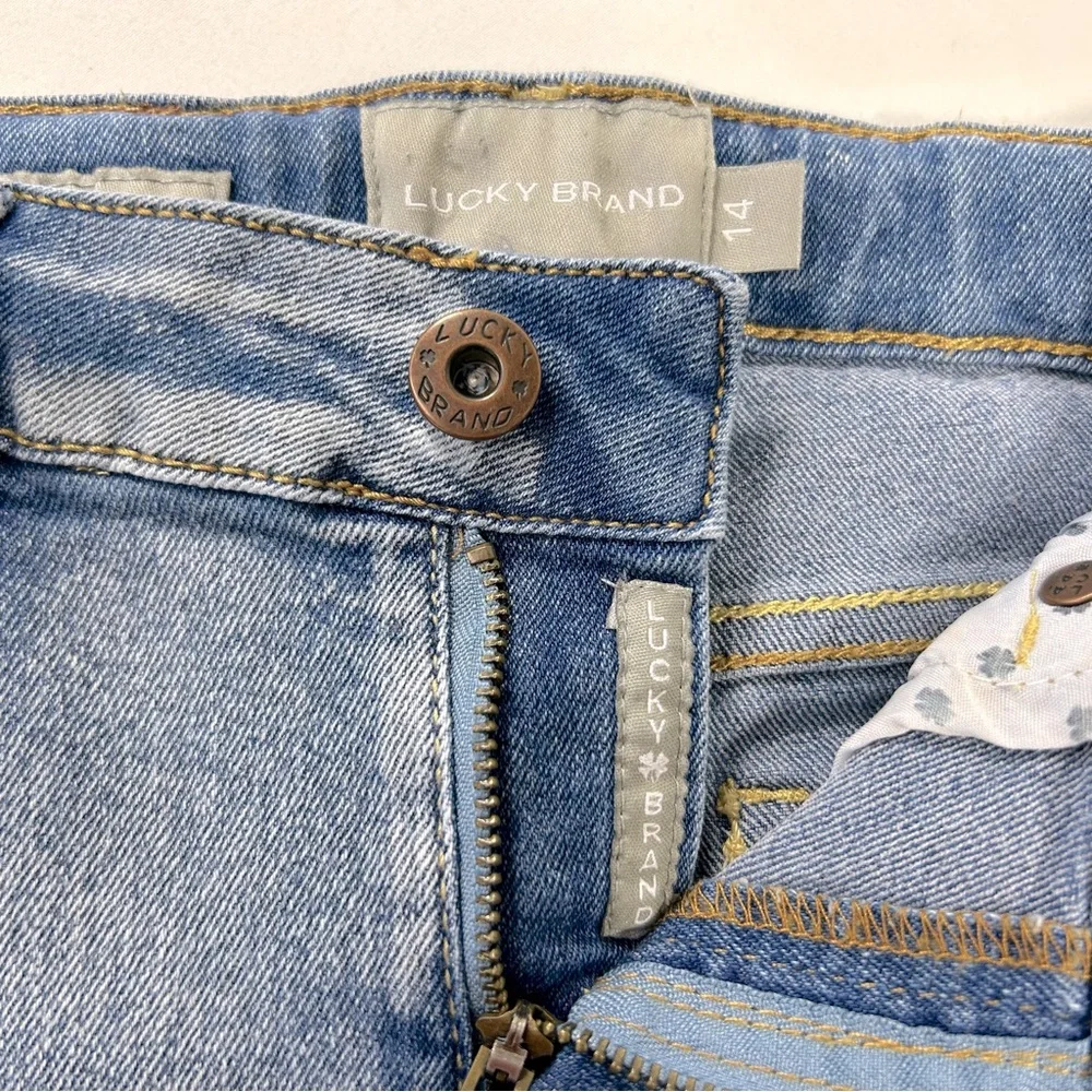 Lucky Brand Zoe Distressed Skinny Jeans Size 14 Big Girls
